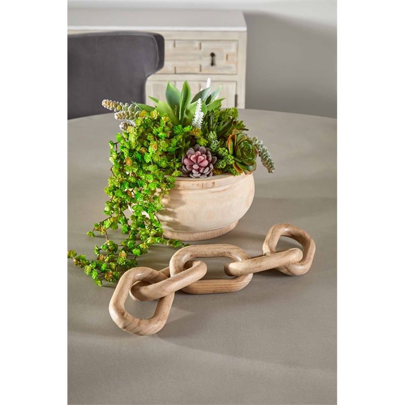 Essentials For Living Bella Antique Cinq Wood Link in Smoke Gray Pine