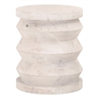 Essentials For Living Bella Antique Pier Wood Accent Table in White Wash
