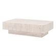 Essentials For Living Bella Antique Montauk Wood Coffee Table in White