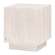 Essentials For Living Bella Antique Montauk Wood End Table in White Wash