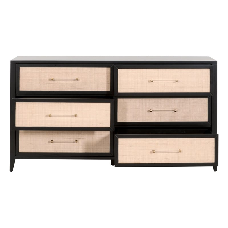 Essentials For Living Traditions Holland Wood Double Dresser in Black