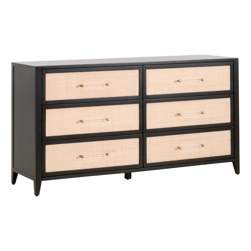 Essentials For Living Traditions Holland Wood Double Dresser in Black