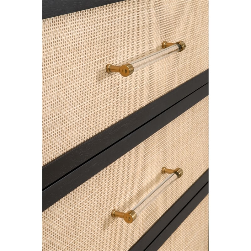 Essentials For Living Traditions Holland Wood Double Dresser in Black