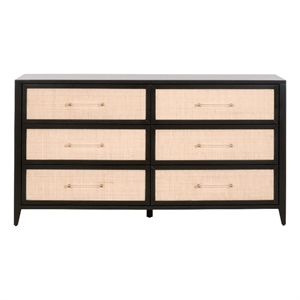 Essentials For Living Traditions Holland Wood Double Dresser in Black