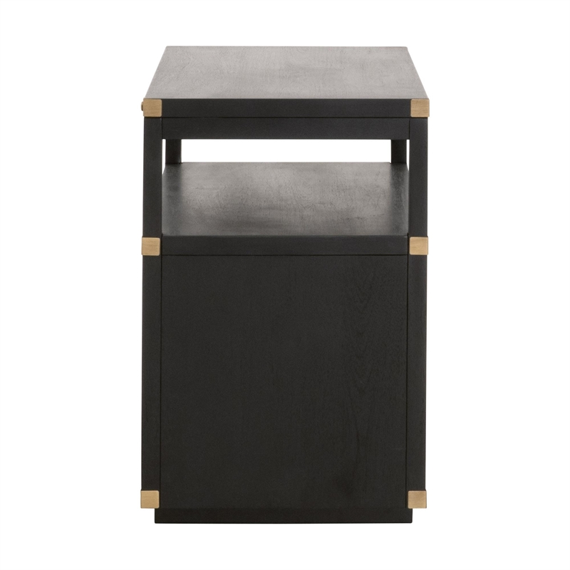 Essentials For Living Traditions Bradley Wood 2-Drawer Nightstand - Black