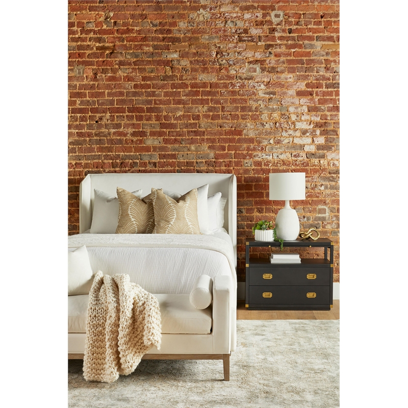 Essentials For Living Traditions Bradley Wood 2-Drawer Nightstand - Black