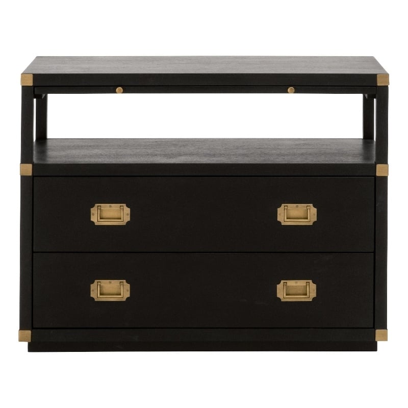 Essentials For Living Traditions Bradley Wood 2-Drawer Nightstand - Black