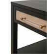 Essentials For Living Traditions Holland Wood Side Table in Black/Natural