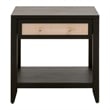 Essentials For Living Traditions Holland Wood Side Table in Black/Natural