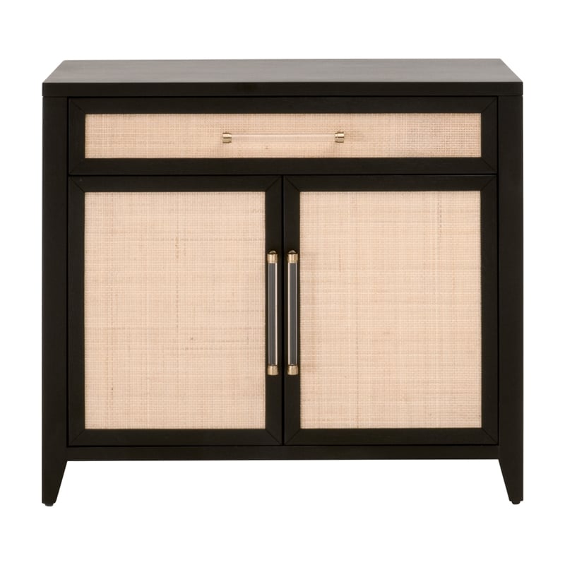Essentials For Living Traditions Holland Wood Media Chest - Black/Natural