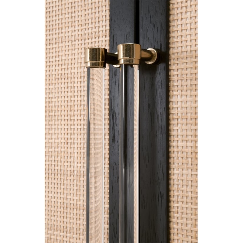 Essentials For Living Traditions Holland Wood Media Chest - Black/Natural