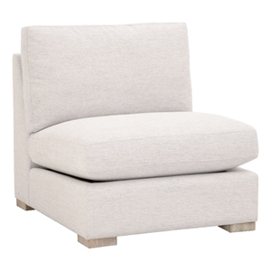 star international furniture stitch & hand clara fabric armless chair in stone