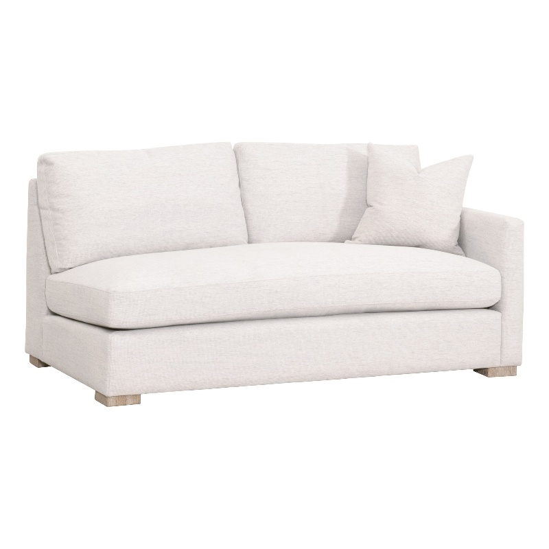 Essentials For Living Stitch & Hand Clara Fabric Right Arm Sofa in Stone