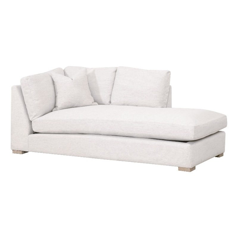 Essentials For Living Stitch & Hand Fabric Right-Facing Chaise in Stone