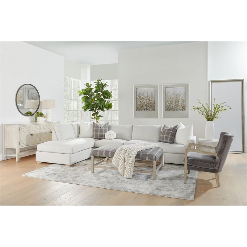 Essentials For Living Stitch & Hand Calvin Velvet Club Chair in Dove/Gray