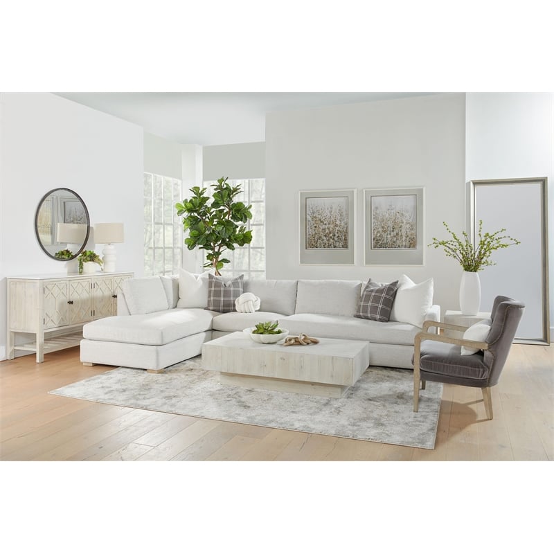 Essentials For Living Stitch & Hand Calvin Velvet Club Chair in Dove/Gray