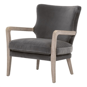 star international furniture stitch & hand calvin velvet club chair in dove/gray