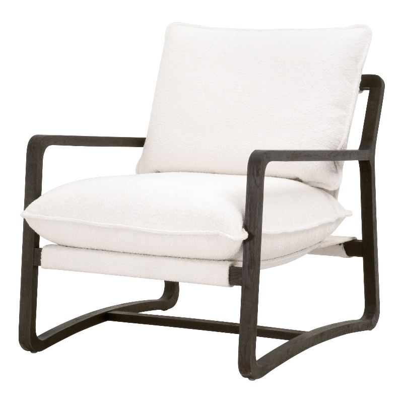 Essentials For Living Stitch & Hand Hamlin Fabric Club Chair in White