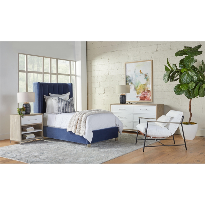 Essentials For Living Stitch & Hand Brando Fabric Club Chair in White