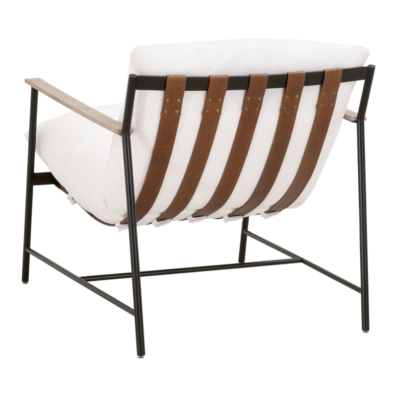 Essentials For Living Stitch & Hand Brando Fabric Club Chair in White