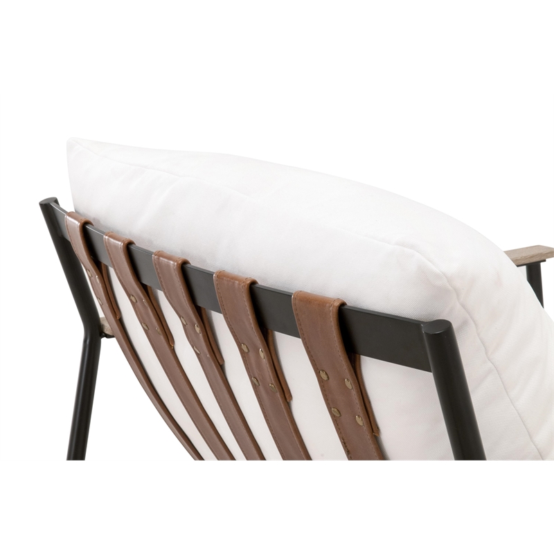 Essentials For Living Stitch & Hand Brando Fabric Club Chair in White