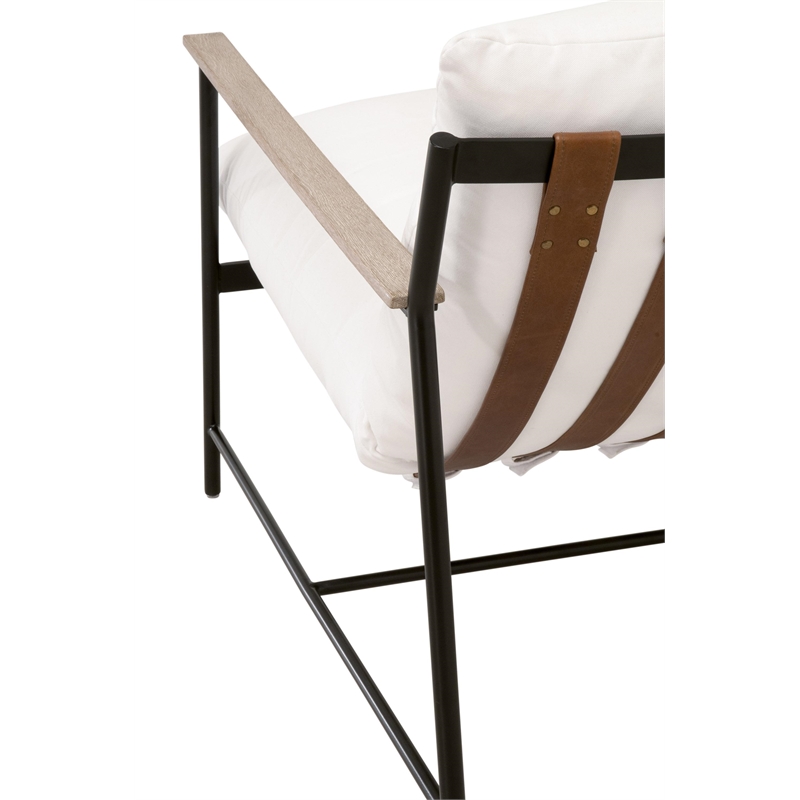 Essentials For Living Stitch & Hand Brando Fabric Club Chair in White