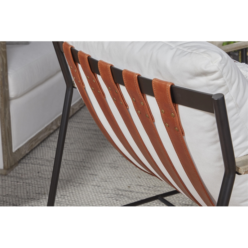 Essentials For Living Stitch & Hand Brando Fabric Club Chair in White