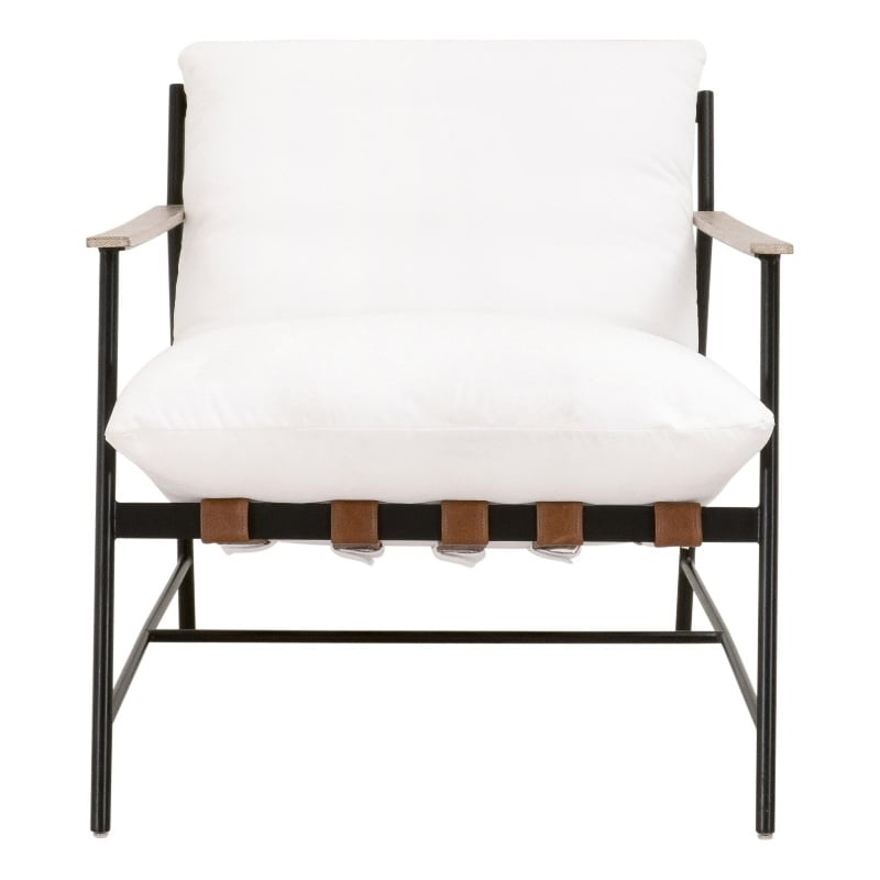 Essentials For Living Stitch & Hand Brando Fabric Club Chair in White