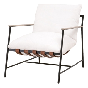 star international furniture stitch & hand brando fabric club chair in white