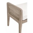 Essentials For Living Stitch & Hand Leone Fabric Bench in White/Gray