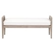 Essentials For Living Stitch & Hand Leone Fabric Bench in White/Gray