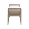 Essentials For Living Stitch & Hand Leone Fabric Bench in White/Gray