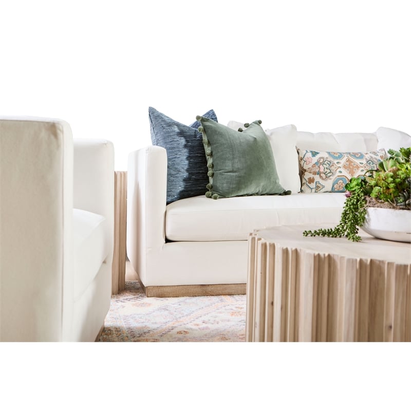 Essentials For Living Roma Transitional Wood Coffee Table in White Wash