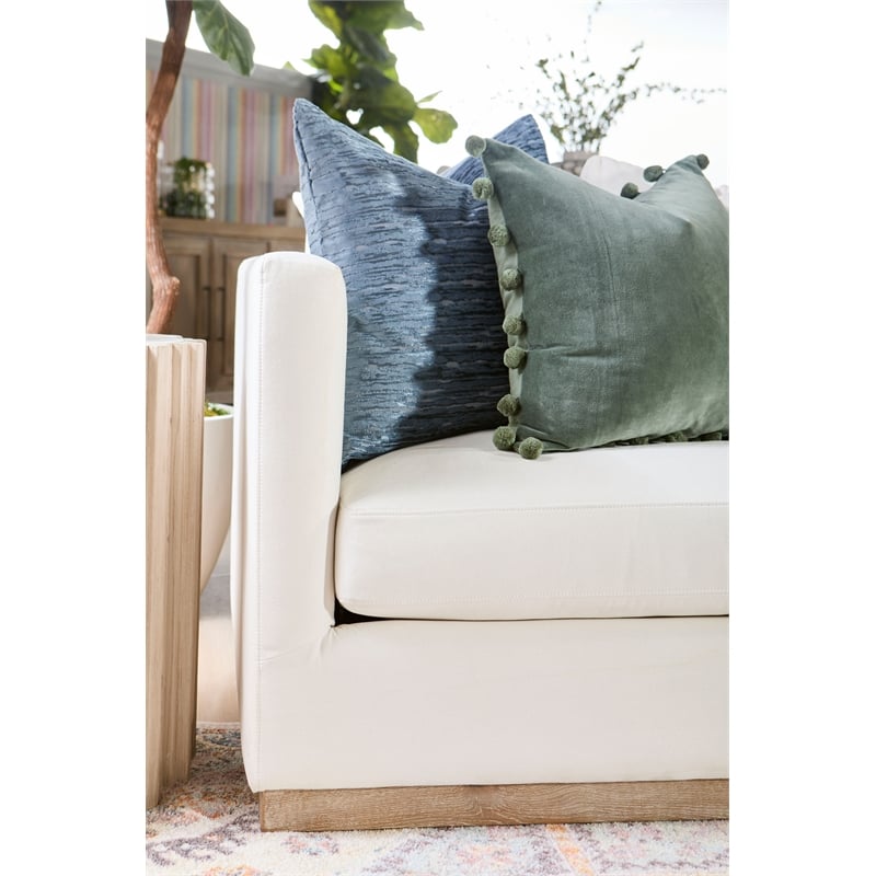 Essentials For Living Roma Transitional Wood End Table in White Wash