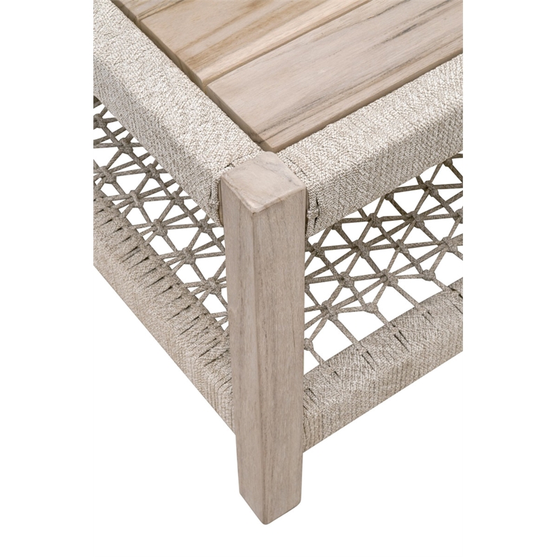 Essentials For Living Wrap Wood Outdoor Coffee Table in Teak Natural