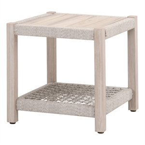 essentials for living wrap transitional wood outdoor end table in natural