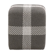 Essentials For Living Cross Transitional Fabric Accent Cube in Dove Gray