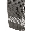 Essentials For Living Cross Transitional Fabric Accent Cube in Dove Gray