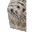 Essentials For Living Cross Transitional Fabric Accent Cube in Brown