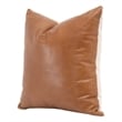 Essentials For Living Essentials 22x22 Leather Pillow in Brown (Set of 2)