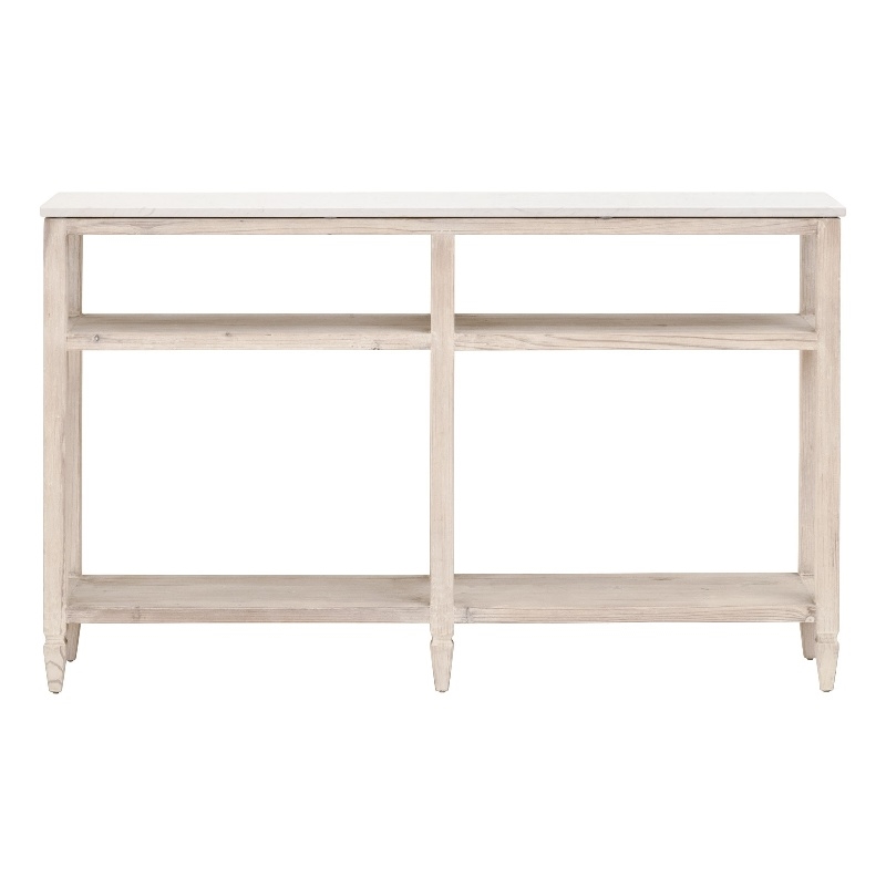Essentials For Living Emerie Transitional Wood Console Table in White