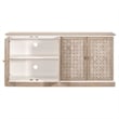 Essentials For Living Weave Transitional Wood Sideboard in Smoke Gray