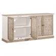 Essentials For Living Weave Transitional Wood Sideboard in Smoke Gray