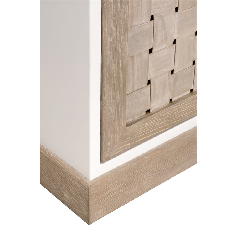Essentials For Living Weave Transitional Wood Sideboard in Smoke Gray