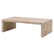 Essentials For Living Reed Transitional Wood Coffee Table in Smoke Gray