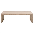 Essentials For Living Reed Transitional Wood Coffee Table in Smoke Gray