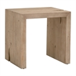 Essentials For Living Reed Transitional Wood End Table in Smoke Gray