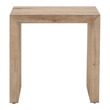 Essentials For Living Reed Transitional Wood End Table in Smoke Gray