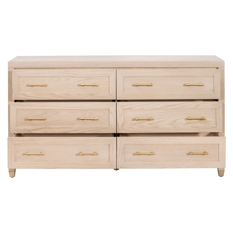 Essentials For Living 6-Drawer Wood Double Dresser in Oak