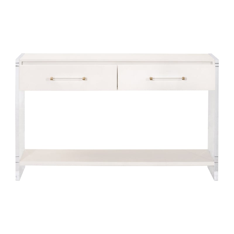 Essentials For Living Sonia Wood Console Table in Pearl